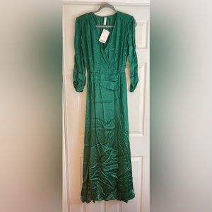 NWT mango emerald green dress